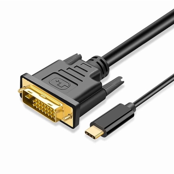 szgwtk USB-C to DVI Cable Adapter - Male USB-C to Male DVI-D Dual Link Compatible with MacBook, iPad, Dell XPS etc. - Cable Converter Supports Monitor, TV, Projector - 1080p Full HD 60Hz - 6ft / 1.8m