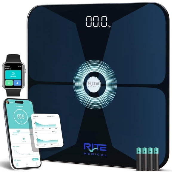t Scale for Body Weight with Mobile App | Tri-Color Breathing Light | Digital Weight Scale for BMI, Body Composition, Muscle & More