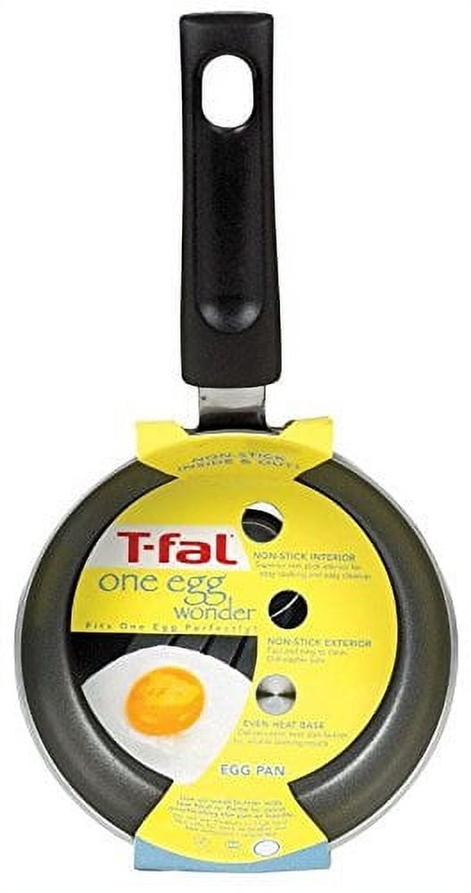 T-fal B1500 Specialty Nonstick One Egg Wonder Fry Pan Cookware, 4.75-Inch,  Grey