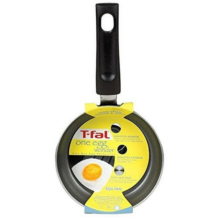 T-fal B1500 Specialty Nonstick One Egg Wonder Fry Pan Cookware, 4.75-Inch,  Grey