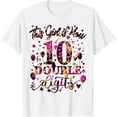 thumbnail image 1 of 10th Birthday Gift This Girl Is Now 10 Double Digits Tie Dye T-ShirtMen and women, White T-shirt, size: Extra large, 1 of 4