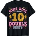 thumbnail image 1 of t-shirt It's My 10th Birthday | This Girl Is Now 10 Years Old T-Shirt mens，black，women，funny，journey，Crew Neck, Short Sleeve,custom clothing patterns., 1 of 4