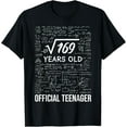 thumbnail image 1 of t-shirt 13 Birthday Official Teenager Boy 13yr Math 13th Birthday T-Shirt mens，black，women，funny，men，journey，Crew Neck, Short Sleeve,printing, 1 of 4