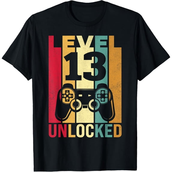 t-shirt 13yr 13 Birthday Boy Son Funny Gamer 13th Years Old Birthday T-Shirt mens,black,women,funny,men,journey,Crew Neck, Short Sleeve,printing