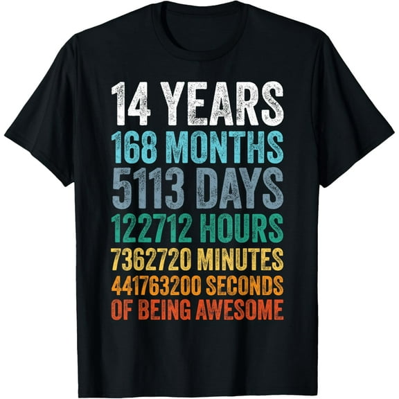 t-shirt 14 Year Old BDay Decorations Son Boy 14yr 14th Birthday T-Shirt.