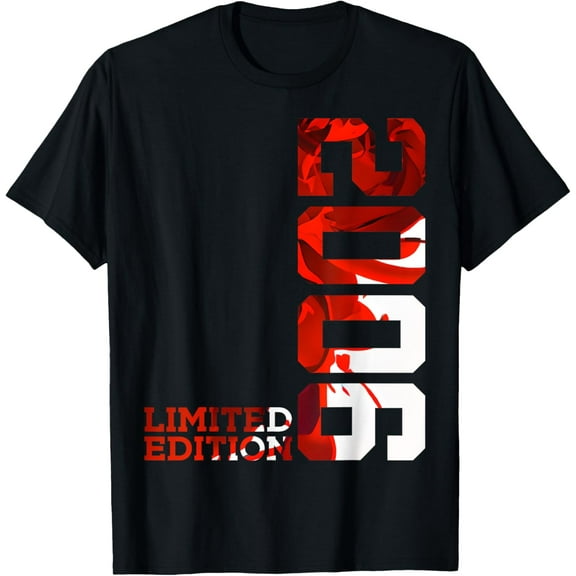 t-shirt 18 YEARS 18TH BIRTHDAY LIMITED EDITION 2006 T-Shirt mens,black,women,funny,journey,Crew Neck, Short Sleeve,custom clothing patterns.gift