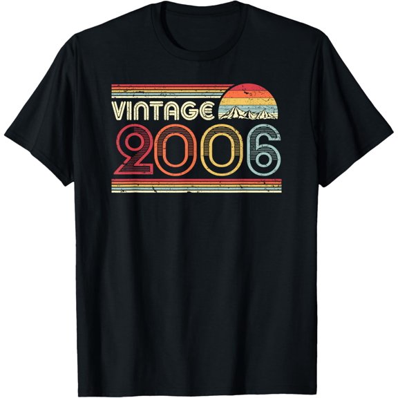 t-shirt 2006 Vintage Shirt, Birthday Gift Tee. Retro Style T-Shirt mens，black，women，funny，journey，Crew Neck, Short Sleeve,custom clothing patterns.gift