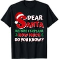 thumbnail image 1 of t-shirt 2024 Funny Christmas Shirts Kids Adults Santa I Can Explain T-ShirtMen and women can wear, black T-shirts, gifts. Age: M,L，XL 2XL, 3XL, 4XL, 1 of 4