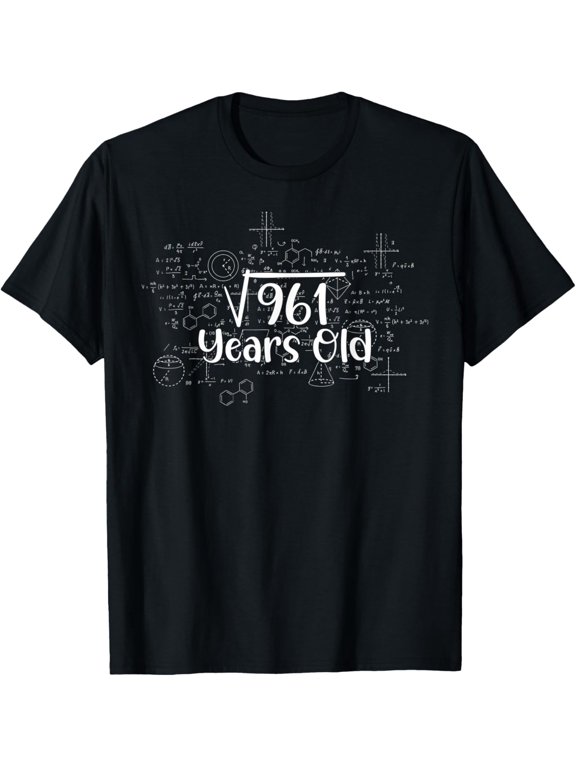 t-shirt 31 Years Old Funny Math Puns Birthday Gifts Boys Girls Teens T-Shirt.