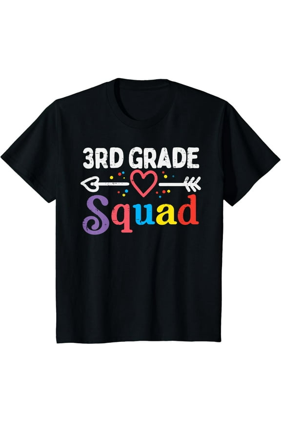 t-shirt 3rd Grade Squad Third First Day Of School Boys Girl Teacher(Pictures have sizes) mens t shirt,black,women,funny,misfits,men,journey