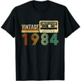 thumbnail image 1 of t-shirt 40 Year Old Gifts Vintage 1984 40th Birthday Cassette Tape T-Shirt mens t shirt，black，women，funny，misfits，men，journey, 1 of 4