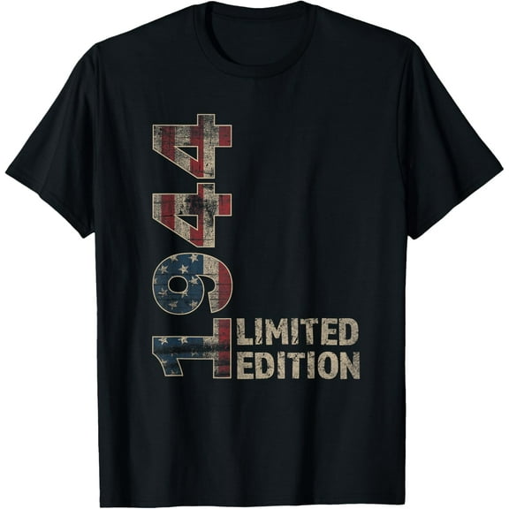 t-shirt 80th Birthday Gift men Vintage born 1944 turning 80 Year Old T-Shirt mens，black，women，funny，journey，Crew Neck, Short Sleeve,printing