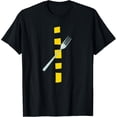 thumbnail image 1 of t-shirt A Fork In The Road Funny Halloween 2019 Costume Pun Lazy T-Shirt., 1 of 4