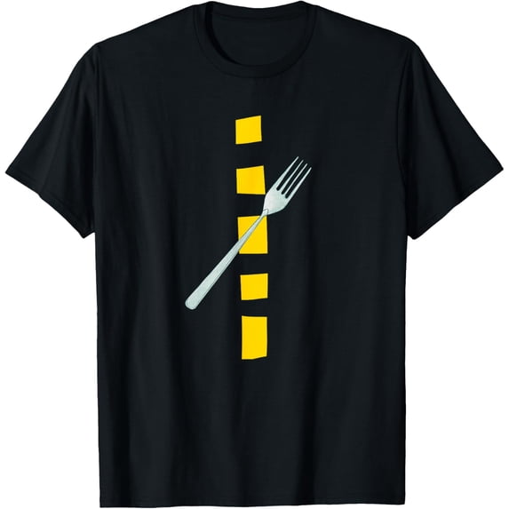t-shirt A Fork In The Road Funny Halloween 2019 Costume Pun Lazy T-Shirt.