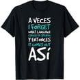 thumbnail image 1 of A Veces I Forget What Language Shirts - Funny Spanish Gift T-ShirtMen and women, Black T-shirt, size: Extra large, 1 of 4