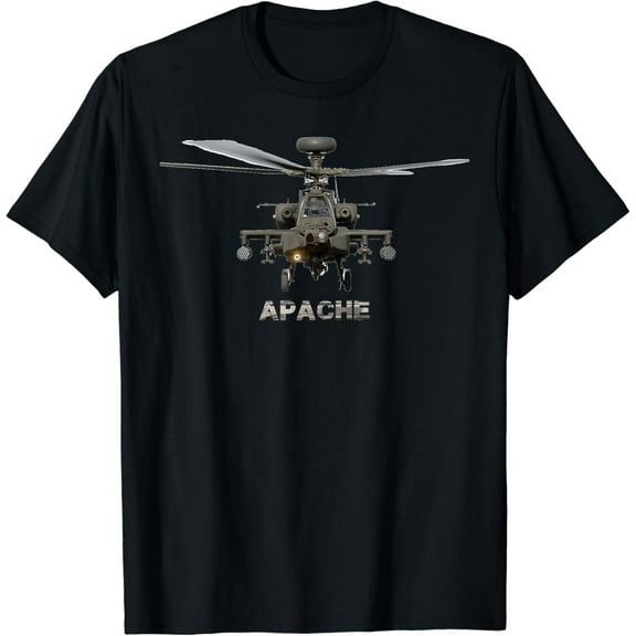 t-shirt AH-64 Apache Helicopter T-Shirt mens t shirt，black，women，funny，misfits，men，journey