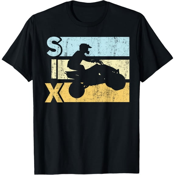 t-shirt ATV 6th Birthday Party ATV 4 Wheeler Quad Theme Birthday T-Shirt.