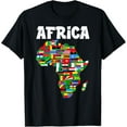 thumbnail image 1 of Proud African Country Flags Continent Love T-ShirtMen and women, Black T-shirt, size: Extra large S-4XL, 1 of 4