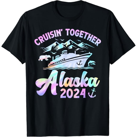 t-shirt Alaska Cruise 2024 Making Memories Together Matching Family T-Shirt mens，black，women，funny，men，journey，Crew Neck, Short Sleeve,printing