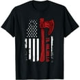 thumbnail image 1 of t-shirt American Viking Axe Flag - Til Valhalla - Norse Mythology T-Shirt mens，black，women，funny，journey，Crew Neck, Short Sleeve,printing, 1 of 4