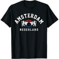 thumbnail image 1 of t-shirt Amsterdam Nederland Netherlands Holland Dutch Souvenir Gift T-Shirt mens，black，women，funny，men，journey，Crew Neck, Short Sleeve,printing, 1 of 4