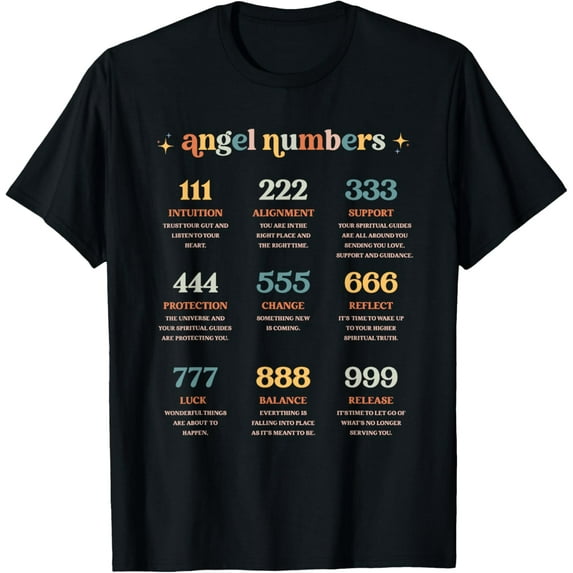 t-shirt Angel Number Shirt Angel Aesthetic Retro Indie Angel Core T-Shirt.