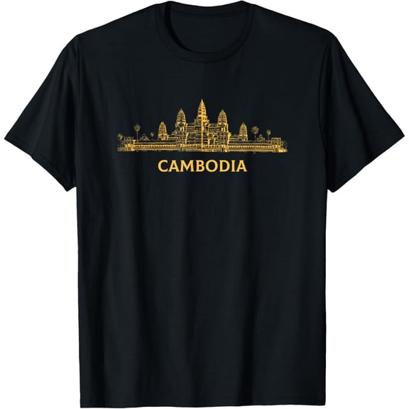 t-shirt Angkor Wat cambodian, khmer cambodian T-Shirt mens，black，women，funny，journey，Crew Neck, Short Sleeve,custom clothing patterns.gift