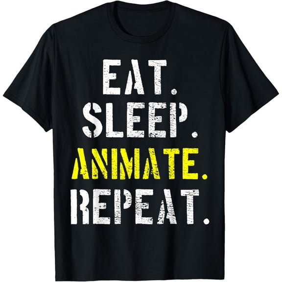 t-shirt Animator Animate Animation Vintage Funny Gift T-Shirt mens，black，women，funny，journey，Crew Neck, Short Sleeve,custom clothing patterns.