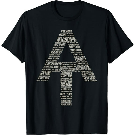 Appalachian Trail Symbol Word Cloud With US Staates T-Shirt mens t shirt,black,women,funny,misfits,men,journey
