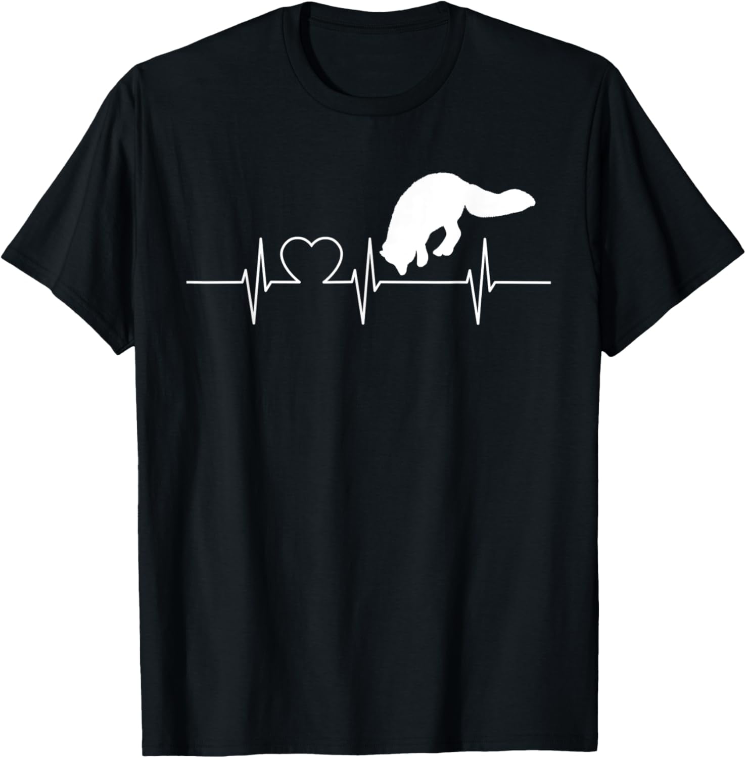 t-shirt Arctic Foxes Cool Heartbeat Design with an Arctic Fox T-Shirt
