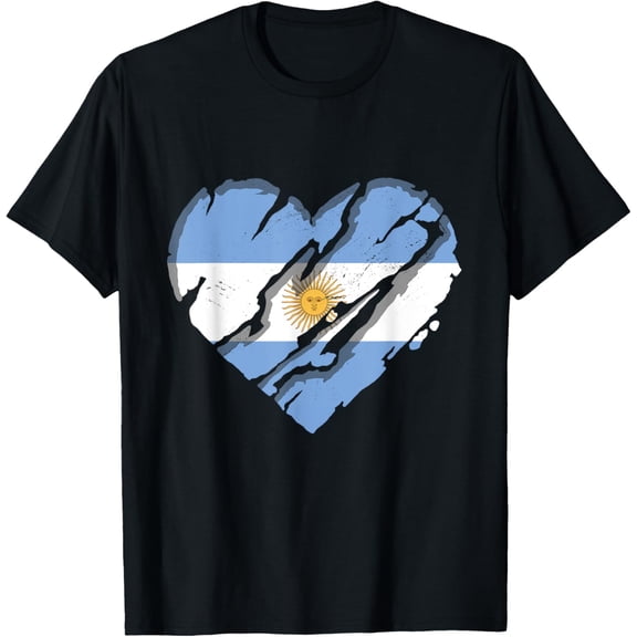 t-shirt Argentina Heart Argentinian Flag Argentinian Pride T-Shirt.