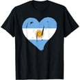 thumbnail image 1 of t-shirt Argentina Heart Flag Argentinian Men Women Kids Grunge T-Shirt., 1 of 4