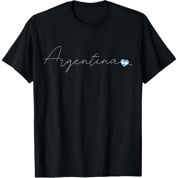 t-shirt Argentina Simple Love Argentinian Flag Heart on Argentina T-Shirt mens,black,women,funny,journey,Crew Neck, Short Sleeve,custom clothing patterns.gift