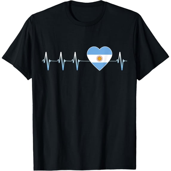 t-shirt Argentinian Heartbeat I Love Argentina Flag Heart Pulse Gift T-Shirt.