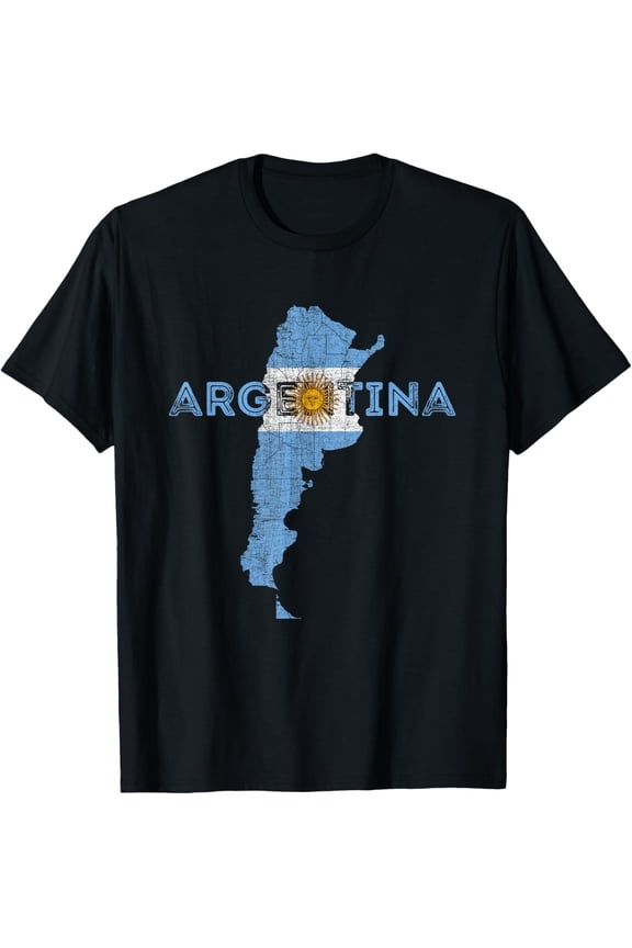 t-shirt Argentinian Map and Flag Souvenir - Distressed Argentina T-Shirt.