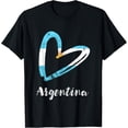 thumbnail image 1 of t-shirt Argentinian Pride Sun Of May Heart Argentina Flag Argentina T-Shirt., 1 of 4