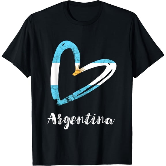 t-shirt Argentinian Pride Sun Of May Heart Argentina Flag Argentina T-Shirt.