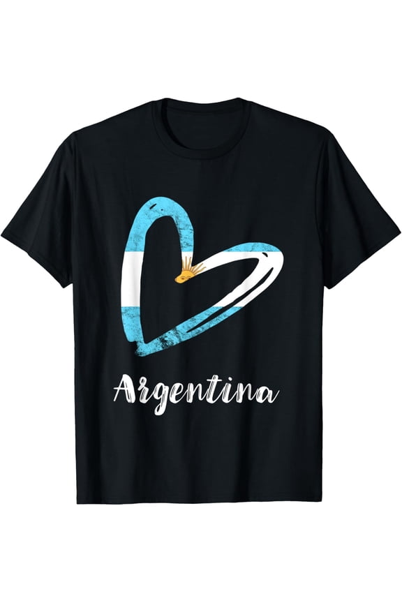 t-shirt Argentinian Pride Sun Of May Heart Argentina Flag Argentina T-Shirt.