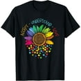 thumbnail image 1 of t-shirt Autism Awareness Accept Understand Love ASD Rainbow Flower T-Shirt mens，black，women，funny，journey，Crew Neck, Short Sleeve,custom clothing patterns.gift, 1 of 4