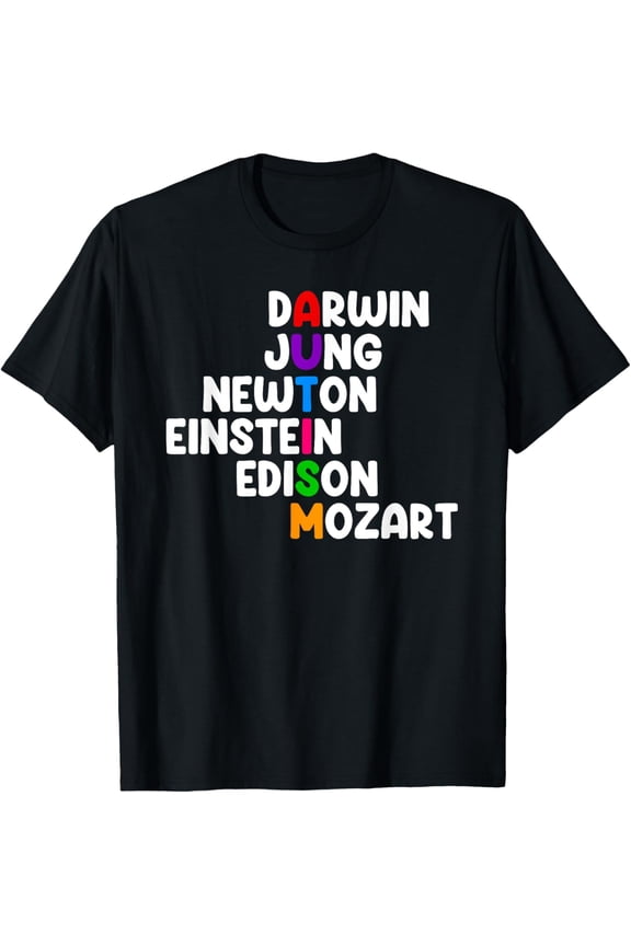 t-shirt Autism Shirt For Kids - Darwin Jung Newton Einstein Edison T-Shirt mens,black,women,funny,journey,Crew Neck, Short Sleeve,custom clothing patterns.gift