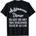 thumbnail image 1 of t-shirt Autoimmune Disease Awareness Graphic Illness Statement Print T-Shirt mens，black，women，funny，journey，Crew Neck, Short Sleeve,custom clothing patterns.gift, 1 of 4