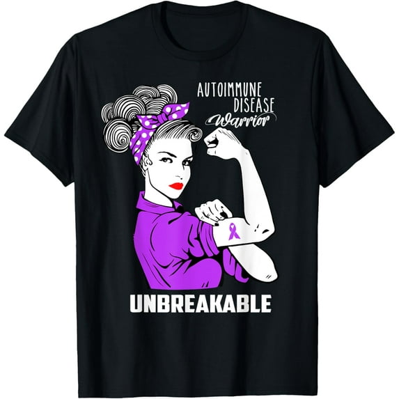 t-shirt Autoimmune Disease Warrior Unbreakable Shirt Awareness Gift T-Shirt.
