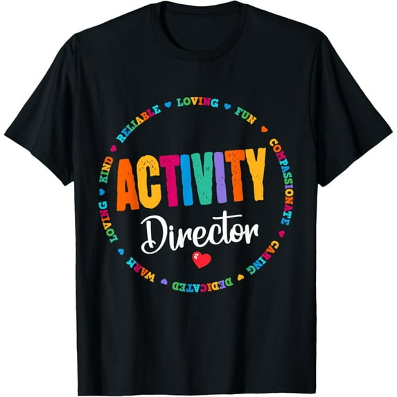 t-shirt Awesome Activity Director Rock Activity Professionals Week T-Shirt mens,black,women,funny,journey,Crew Neck, Short Sleeve,custom clothing patterns.gift