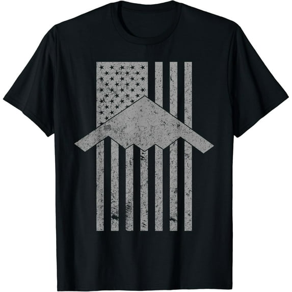 t-shirt B-2 Spirit Stealth Bomber Patriotic Vintage Flag T-Shirt mens t shirt，black，women，funny，misfits，men，journey