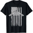 thumbnail image 1 of t-shirt B-2 Stealth Bomber Military Airplane American Flag B2 T-Shirt mens，black，women，funny，journey，Crew Neck, Short Sleeve,custom clothing patterns., 1 of 4