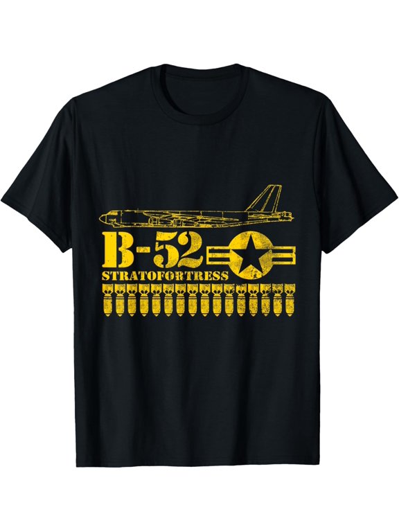 t-shirt B-52 Stratofortress Air Force Bomber T-shirt mens,black,women,funny,journey,Crew Neck, Short Sleeve,custom clothing patterns.