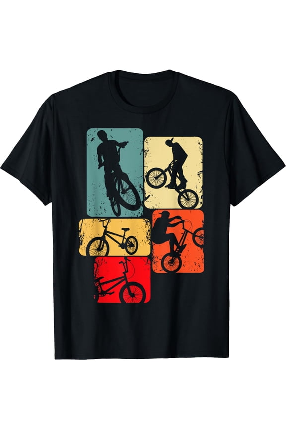 t-shirt BMX Bike Bicycle Stunt Racing Kids Boys T-ShirtMen and women can wear, black T-shirts, gifts. Age: M,L,XL 2XL, 3XL, 4XL