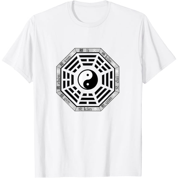 t-shirt Ba Gua Mirror Feng Shui Yin and Yang Symbol / Tai Chi Lovers T-Shirt mens t shirt，white，women，funny，misfits，men，journey
