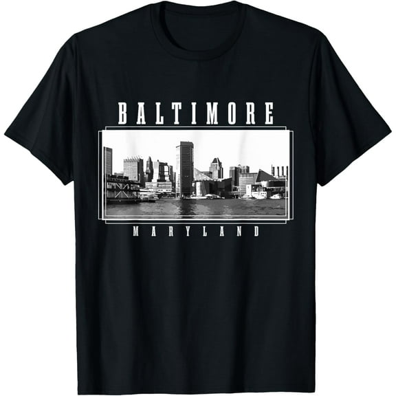 t-shirt Baltimore Skyline Maryland Pride Vintage Baltimore T-Shirt.