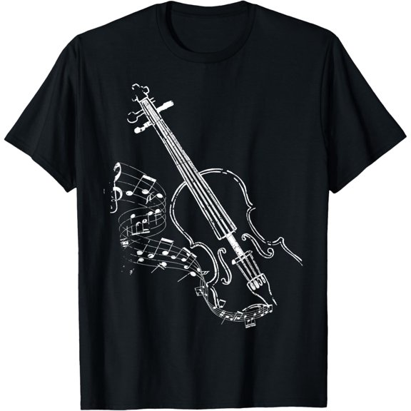 t-shirt Beautiful Vintage Style Violin Design For Music Lovers T-Shirt mens t shirt，black，women，funny，misfits，men，journey